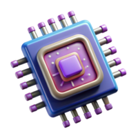 stunning modern Advanced Ai Chip with Quantum Computing Cutout authentic png