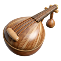 impressive rustic African Kora String Instrument Wooden Texture Isolated Element exclusive png