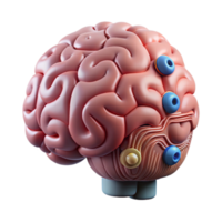 serene modern Ai Brain with Cognitive Functions Cutout original png