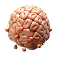 elegant creative Ai Brain with Neural Network Structure Cutout professional png