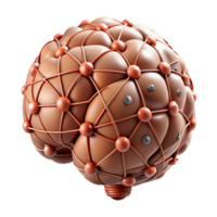 impressive contemporary Ai Brain with Neural Network Structure Cutout exclusive png