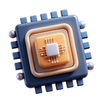 beeindruckend rustikal ai Chip mit fortgeschritten Algorithmen ausgeschnitten 4k png