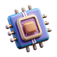extraordinary rustic Ai Chip with Predictive Analytics Cutout detailed png
