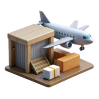 dramatic abstract Airplane Cargo Loading Dock Isolated high resolution png