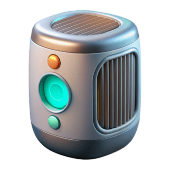 magnífico contemporâneo ar purificador com indicador luzes isolado em transparente fundo detalhado png