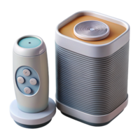 serene rustic Air Purifier with Remote Control Isolated on Transparent Background high resolution png