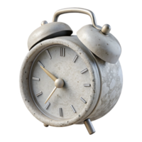 wonderful vintage Alarm Clock Modern White Face Transparent Background authentic png