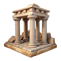 extraordinary creative Ancient Ruins with Columns Isolated Element high resolution png