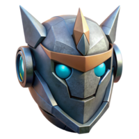 dramatic artistic Angular Robot Head with Sharp Edges Cutout premium png