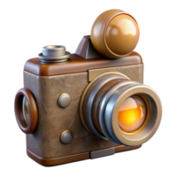 extraordinary classic Antique Camera with Flashbulb Isolated Element high resolution png