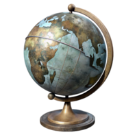 stunning abstract Antique Globe with Stand Transparent Background authentic png