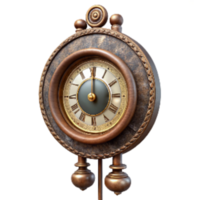 impressive abstract Antique Wall Clock with Pendulum Transparent Background authentic png