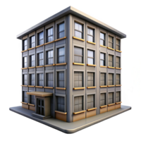 impressive minimalist Apartment Building Isolated with Multiple Windows exclusive png