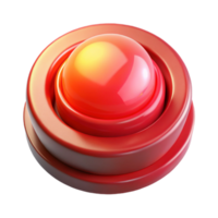 stunning abstract Arcade Button Red and Illuminated Transparent Background high quality png
