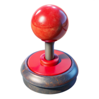 serene minimalist Arcade Joystick Ball Top Red Transparent Background 4K png