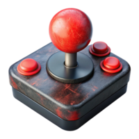 elegant classic Arcade Joystick Red and Black Cutout Element high resolution png