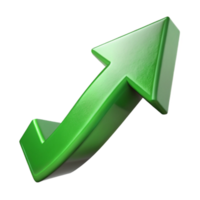 dramatic rustic Arrow Moving Upwards Progress Symbol Green Color Transparent Background professional png