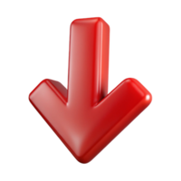 beautiful vintage Arrow Pointing Downwards Red Color Transparent Background high quality png