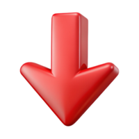 beautiful traditional Arrow Pointing Downwards Red Color Transparent Background authentic png