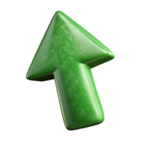 magnificent artistic Arrow Pointing Upwards Green Color Transparent Background authentic png