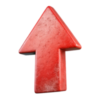 stunning rustic Arrow Pointing Upwards Progress Symbol Red Color Transparent Background premium png