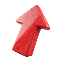 serene traditional Arrow Pointing Upwards Progress Symbol Red Color Transparent Background high quality png