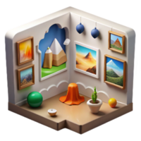 extraordinary traditional Art Gallery Paintings on Walls Cutout high resolution png