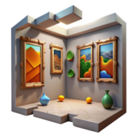 serene minimalist Art Gallery Paintings on Walls Cutout high resolution png