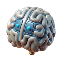 serene minimalist Artificial Intelligence Brain Icon Transparent Background authentic png
