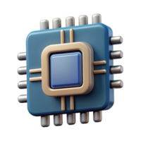 magnificent creative Artificial Intelligence Chip Close Up Isolated Cutout high resolution png