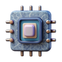 vibrant rustic Artificial Intelligence Microchip Icon Transparent Background premium png