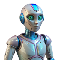impressive vintage Artificial Intelligence Robot with Humanoid Form Transparent Cutout original png