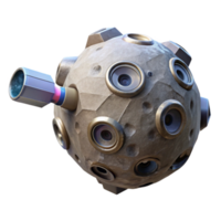 beautiful classic Asteroid Mining Spacecraft with Laser Isolated Element original png