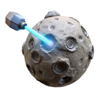 magnificent vintage Asteroid Mining Spacecraft with Laser Isolated Element genuine png