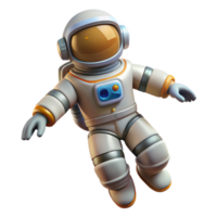 dramatic creative Astronaut in Spacesuit Floating Isolated Element authentic png