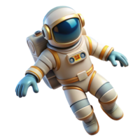 serene contemporary Astronaut in Spacesuit Floating Isolated Element 4K png
