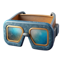 vibrant minimalist Augmented Reality Glasses Front View Transparent exclusive png
