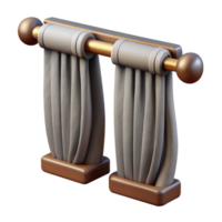 vibrant rustic Automated Curtain Rod with White Curtains Cutout genuine png