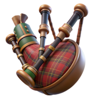 wonderful minimalist Bagpipes Isolated with Transparent Background authentic png
