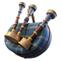 beautiful rustic Bagpipes Isolated with Transparent Background professional png