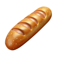 serene modern Baguette Cutout Freshly Baked high resolution png