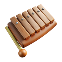 impressive minimalist Balafon Wooden Keys Cutout Element detailed png