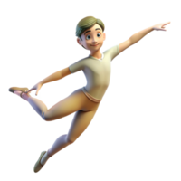 vibrant minimalist Ballet Dancer Leaping with Transparent Background authentic png
