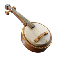 magnificent creative Banjo with Strings Isolated Element professional png