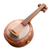 impressive minimalist Banjo with Strings Isolated Element original png