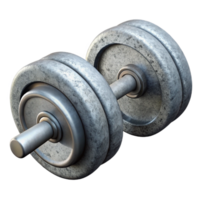 elegant abstract Barbell Silver Loaded Isolated Element professional png