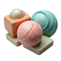 stunning traditional Bath Bombs and Soap Flat Lay Transparent Background authentic png