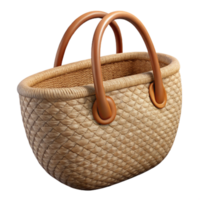 serene rustic Beach Bag Straw Material Isolated high resolution png