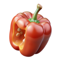 impressive classic Bell Pepper Isolated Transparent Background Halved high resolution png