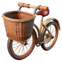 elegant abstract Bicycle Basket Wicker Texture Cutout Element authentic png